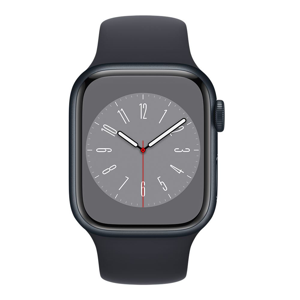 Apple Watch Series 8 GPS 41mm Midnight Aluminum Case with Midnight Sport Band - M/L - Midnight